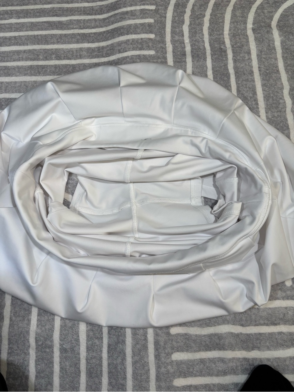 Lands' End Skort, White Circle Skirt, Flared Tennis Style, Pockets Large, 14-16 - Picture 7 of 11